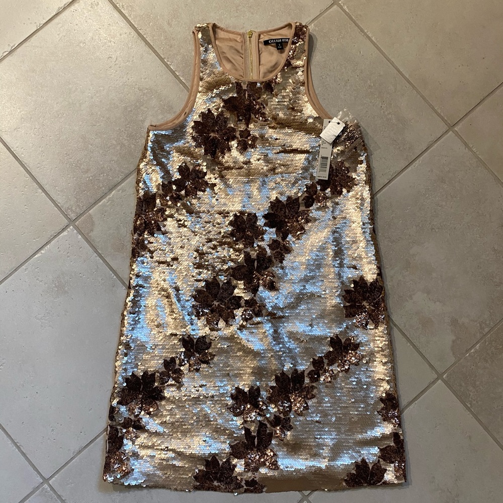 Gianni Bini Champagne Sequin Dress W/ TAGS